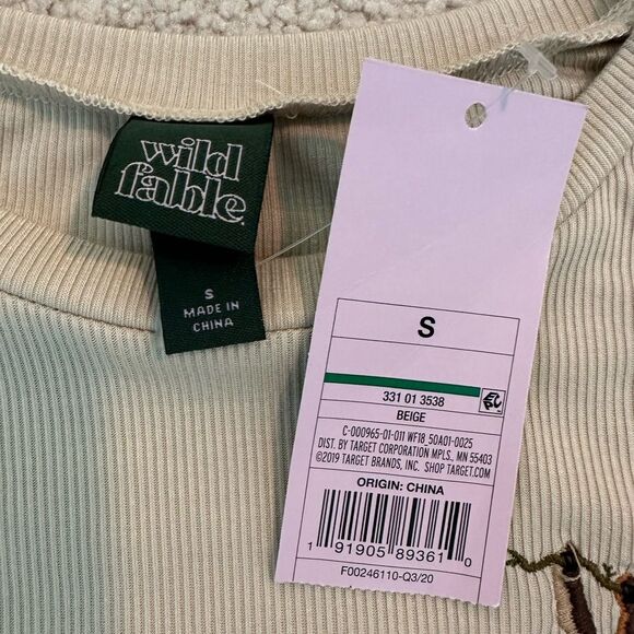 Wild Fable tan tee with sloth designnever worn (S) - Picture 4 of 4